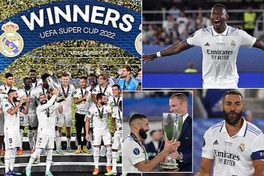 Benzema tỏa sáng, Real Madrid giành Siêu Cúp châu Âu