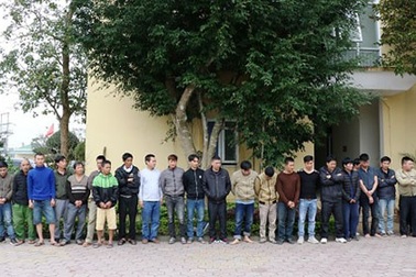 Cảnh sát ập vào sới gà, bắt giữ 30 đối tượng