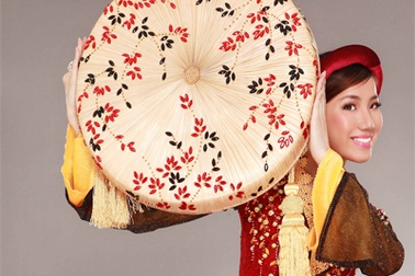 Hình ảnh thú vị của Thục Quyên trước phần thi tài năng