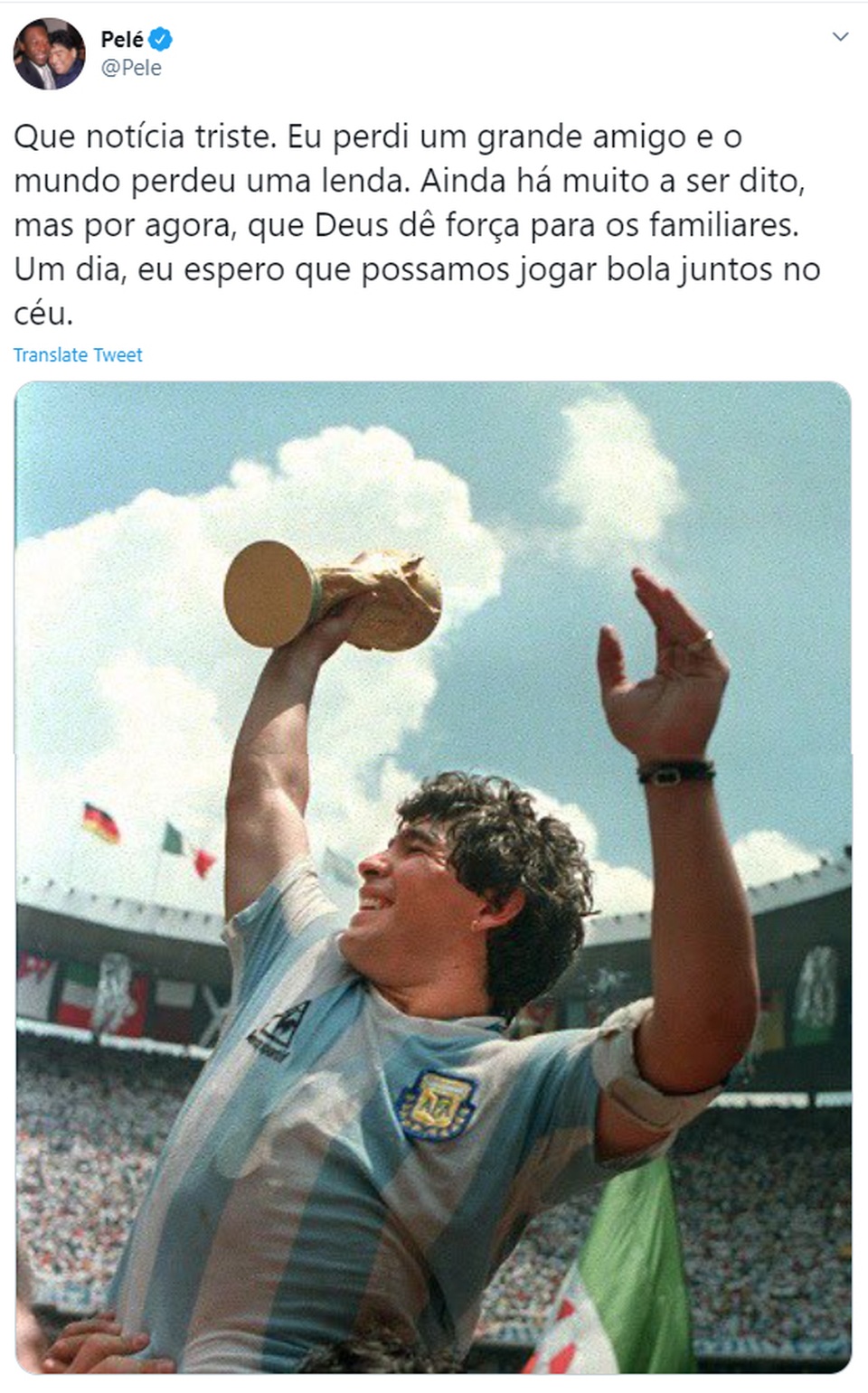 Pele: Tôi mong được thi đấu cùng Maradona trên thiên đường - 2 Pele: Tôi mong được thi đấu cùng Maradona trên thiên đường - 2