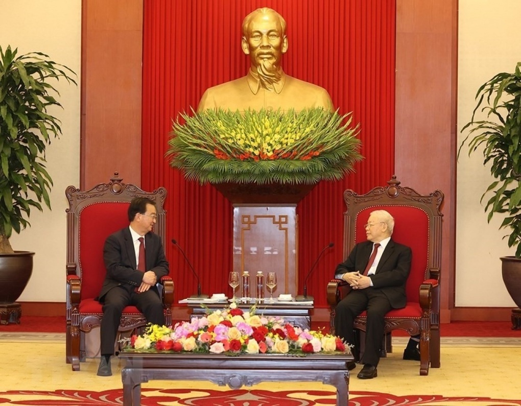 Tổng Bí thư Nguyễn Phú Trọng tiếp Bí thư Tỉnh ủy Vân Nam (Trung Quốc) - 1 Tổng Bí thư Nguyễn Phú Trọng tiếp Bí thư Tỉnh ủy Vân Nam (Trung Quốc) - 1