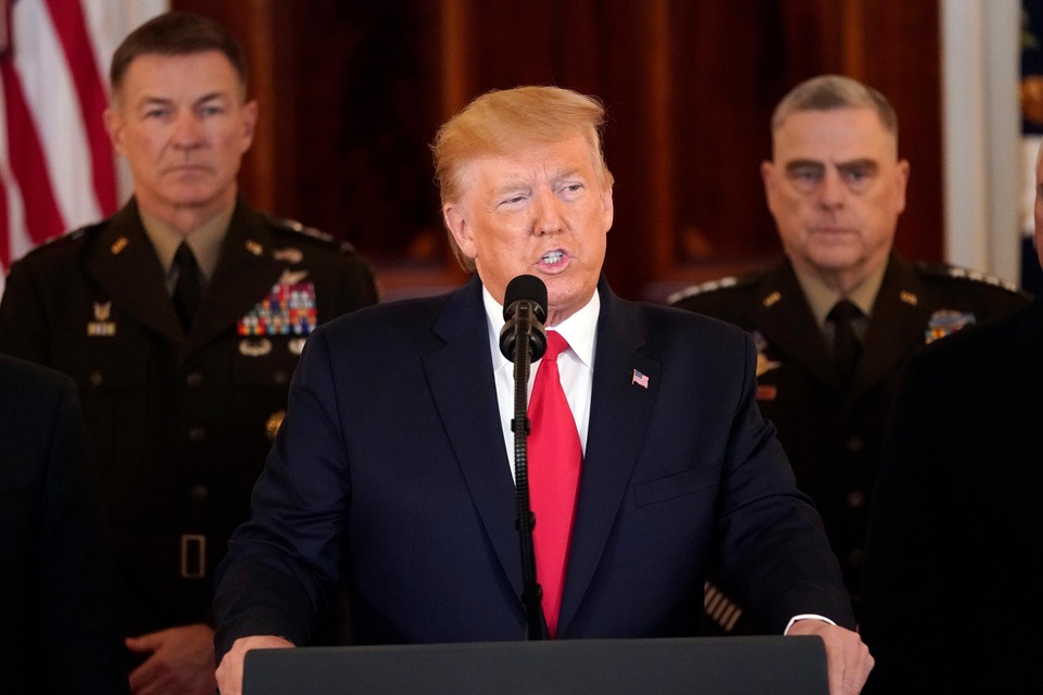 Tổng thống Trump: “Mỹ không có thương vong trong cuộc tấn công của Iran” - 2 Tổng thống Trump: “Mỹ không có thương vong trong cuộc tấn công của Iran” - 2
