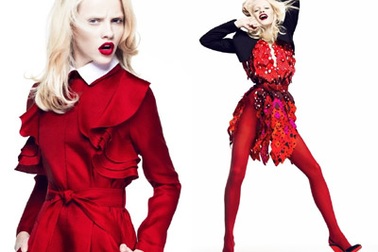 Ginta Lapina: Nồng nàn sắc đỏ trên Numéro 