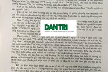 Vụ đòi bồi thường chi phí đào tạo: ĐH Cần Thơ chính thức rút đơn kiện