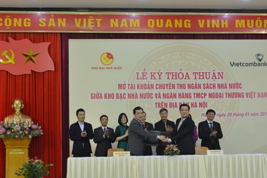 Vietcombank ký kết với Kho bạc Nhà nước về thu ngân