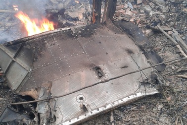 Hình ảnh hiện trường máy bay trực thăng rơi