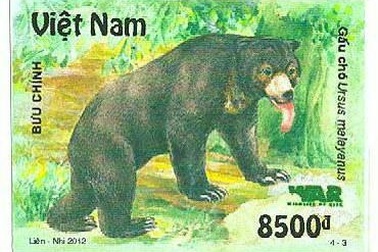 Phát hành bộ tem Gấu hoang dã quý hiếm của Việt Nam
