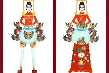 Thiết kế trang phục “Bàn thờ” cho cuộc thi Hoa hậu Hoàn vũ gây tranh cãi gay gắt