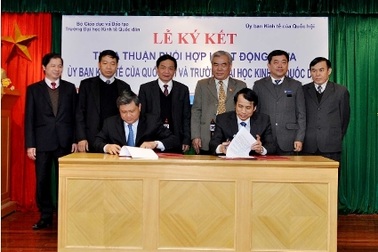 Ủy ban Kinh tế của Quốc hội hợp tác với ĐH Kinh tế Quốc dân