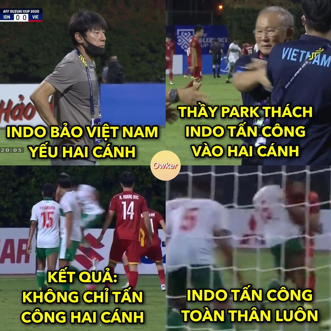 Thay vì tấn công trên sân, các cầu thủ Indonesia chọn cách… tấn công cầu thủ Việt Nam (Ảnh: Fandom Owker). Thay vì tấn công trên sân, các cầu thủ Indonesia chọn cách… tấn công cầu thủ Việt Nam (Ảnh: Fandom Owker).