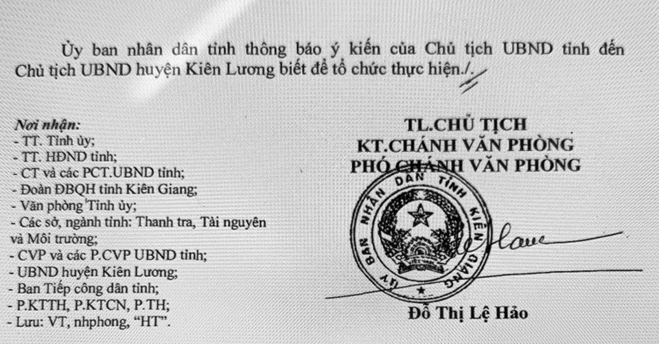 Bài 12: Chủ tịch tỉnh Kiên Giang lệnh chủ tịch huyện xem xét đền bù cho dân - 6 Bài 12: Chủ tịch tỉnh Kiên Giang lệnh chủ tịch huyện xem xét đền bù cho dân - 6