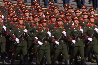 Khối quân đội Lào, Mông Cổ, Myanmar duyệt binh tại Quảng trường Đỏ