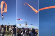 Mắc vào đuôi diều, bé gái Đài Loan bị cuốn bay lên trời