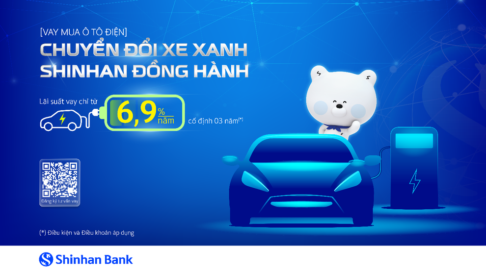 Ngân hàng Shinhan ưu đãi gói vay mua xe điện, cùng khách hàng xây dựng lối sống xanh - 1 Ngân hàng Shinhan ưu đãi gói vay mua xe điện, cùng khách hàng xây dựng lối sống xanh - 1