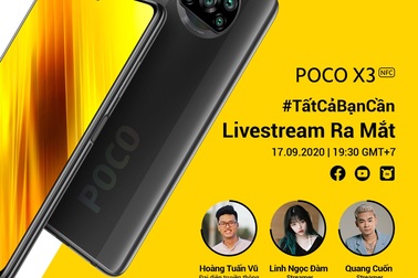 POCO X3 NFC Smartphone dành cho game thủ sẽ ra mắt tại Việt Nam hôm nay