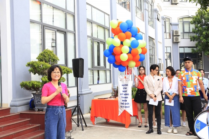 Phó tổng cục trường Tổng cục GDNN Nguyễn Thị Việt Hương, phát động hưởng ứng Ngày kỹ năng thanh niên thế giới - 15/7