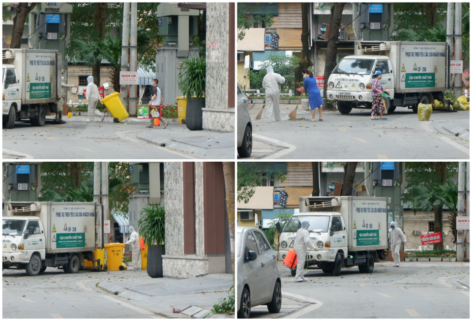 Quy trình thu gom, xử lý rác đặc biệt tại khu cách ly Trúc Bạch - 8
