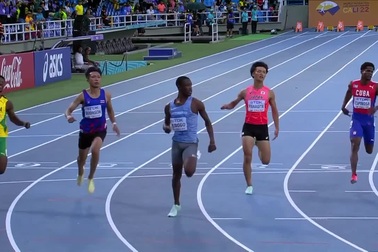Chung kết nội dung 100m nam giải điền kinh U20 thế giới 2022