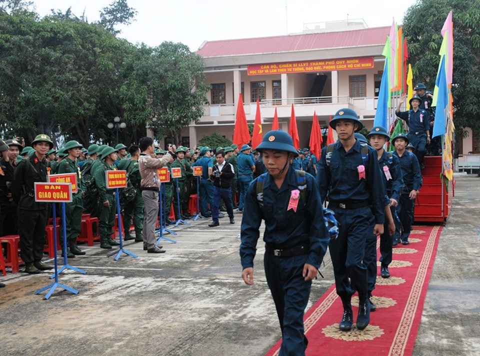 Sáng nay hàng nghìn tân binh lên đường nhập ngũ - 3 Sáng nay hàng nghìn tân binh lên đường nhập ngũ - 3
