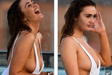 Charlotte Dawson đẹp sexy với áo tắm liền mảnh