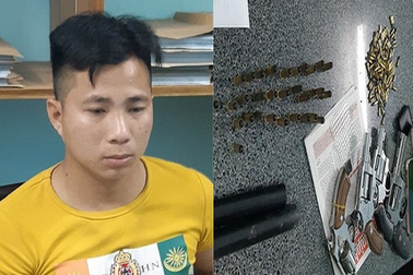 Mang 4 khẩu súng cùng 164 viên đạn đi giải quyết mâu thuẫn