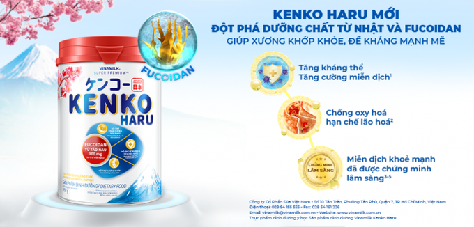 Sản phẩm dinh dưỡng y học Kenko Haru, bổ sung dưỡng chất Fucoidan giúp tăng 2 lần kháng thể.