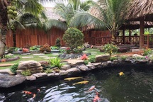 Choáng ngợp biệt phủ 6 tỷ đồng làm từ 4.000 cây dừa của lão nông miền Tây