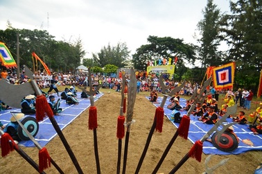 Những màn biểu diễn võ thuật hấp dẫn trong trận đấu cờ người