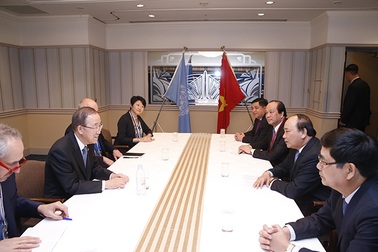 Thủ tướng trao đổi vấn đề Biển Đông với Tổng Thư ký Liên hợp quốc