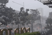 Gió bão quật mạnh, người Hà Nội bỏ xe giữa đường, chạy thoát thân