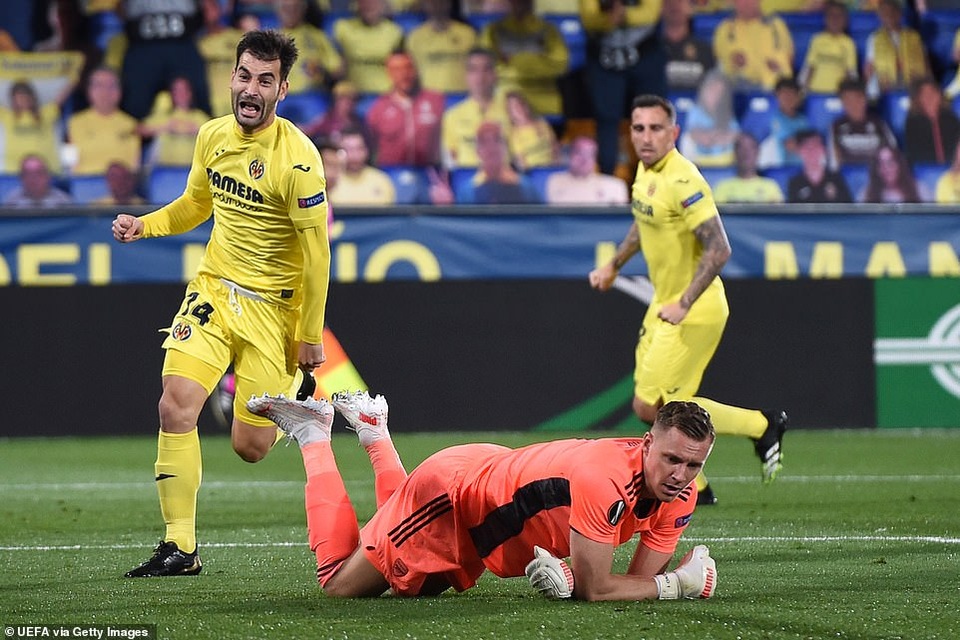 Arsenal gục ngã trước Villarreal trong trận cầu mưa thẻ phạt - 1 Arsenal gục ngã trước Villarreal trong trận cầu mưa thẻ phạt - 1