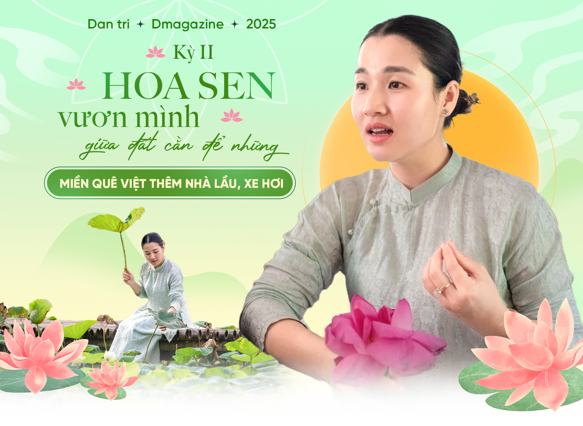 Hoa sen vươn mình giữa đất cằn để những miền quê Việt thêm nhà lầu, xe hơi