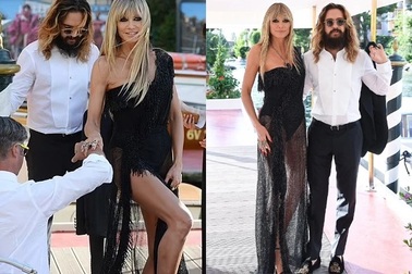 Siêu mẫu Heidi Klum sánh đôi chồng kém 16 tuổi đi xem show thời trang