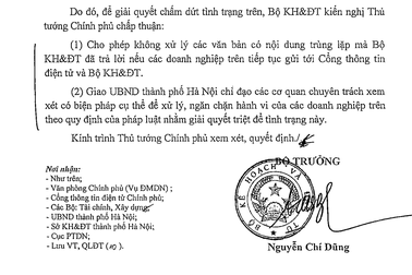 Bị một nhóm doanh nghiệp quấy nhiễu, Bộ Kế hoạch và Đầu tư kêu cứu Thủ tướng