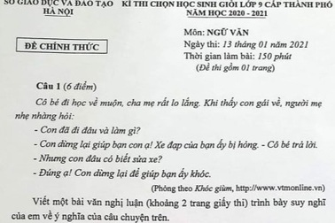 Vì sao việc "khóc giùm" trong đề thi học sinh giỏi Văn bị dư luận phản ứng?