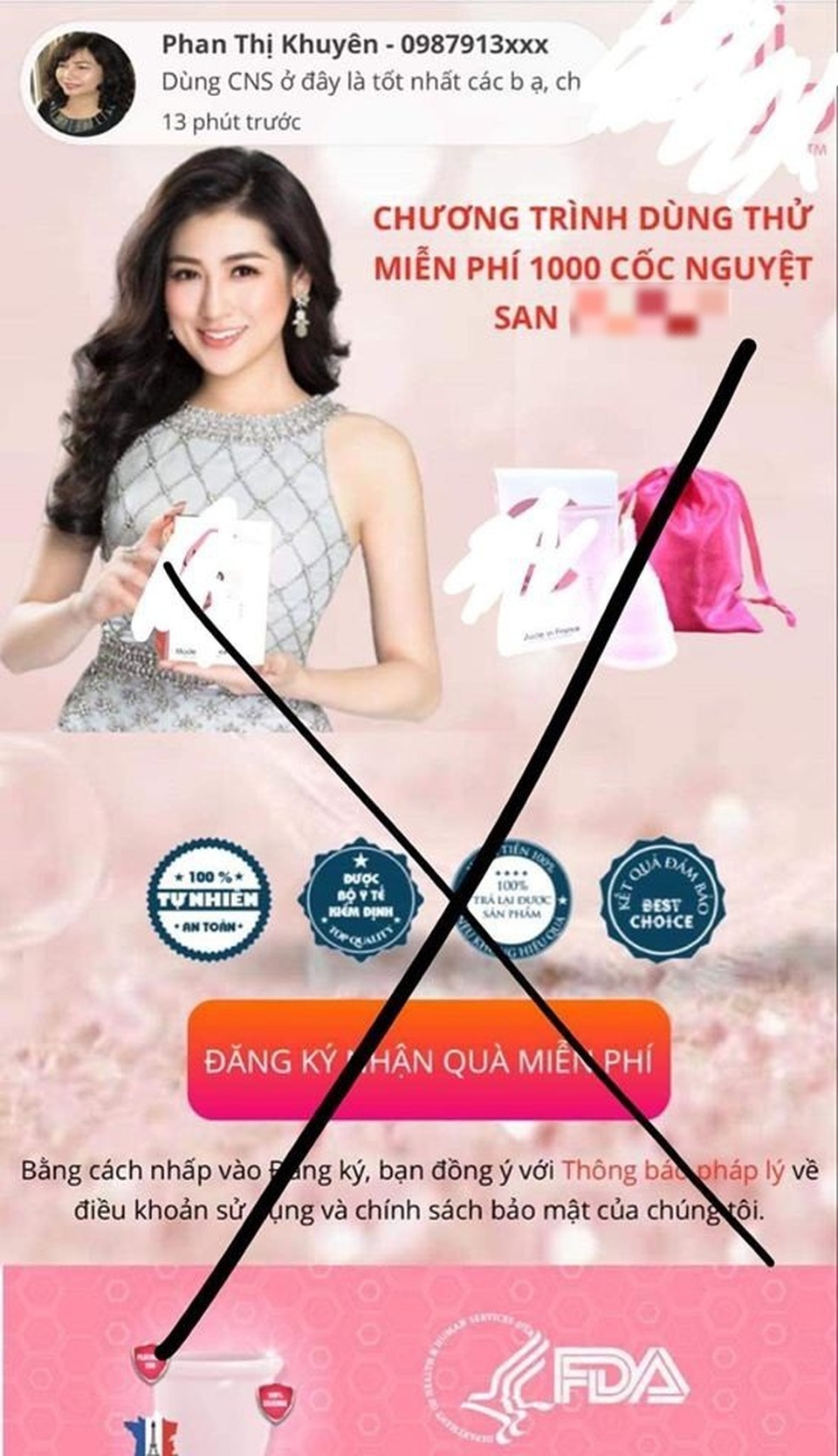 Á hậu Tú Anh bị lấy cắp hình ảnh trái phép quảng cáo cốc nguyệt san - 1 Á hậu Tú Anh bị lấy cắp hình ảnh trái phép quảng cáo cốc nguyệt san - 1