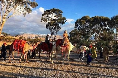 Sao Hollywood cưỡi lạc đà trong ngày cưới