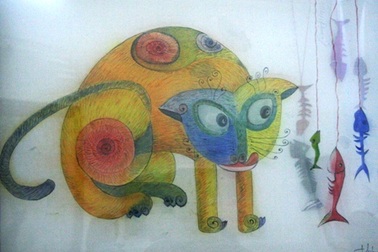 Xem chùm tranh mèo dí dỏm đầu xuân Tân Mão