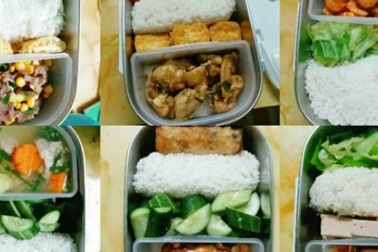 Mẹ bầu gây "sốt" vì hộp cơm trưa chuẩn bị cho chồng mang đi làm