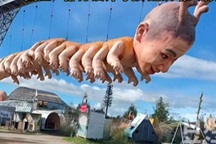 Khu du lịch ở Trung Quốc dỡ bỏ tượng rết hình mặt người gây ám ảnh