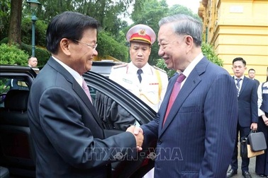 Tổng Bí thư, Chủ tịch nước Tô Lâm chủ trì Lễ đón Tổng Bí thư, Chủ tịch nước Lào Thongloun Sisoulith