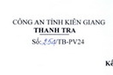 Kết luận đơn  tố cáo ông Trần Ngọc Quý, Phó trưởng Công an thị trấn Dương Đông 