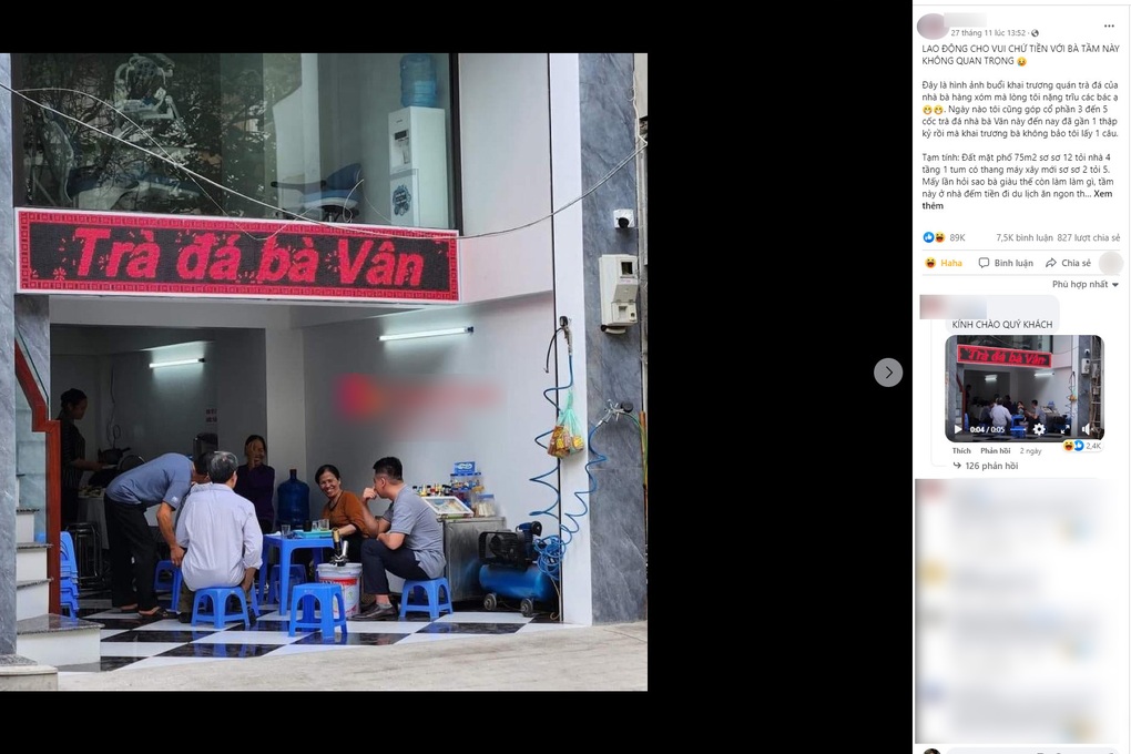 Sự thật chủ quán trà đá Hà Nội, sáng bán trà đá, chiều đi xế hộp tiền tỷ - 1 Sự thật chủ quán trà đá Hà Nội, sáng bán trà đá, chiều đi xế hộp tiền tỷ - 1