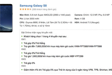 Galaxy S8, S8+ giảm 2,5 triệu đồng trước thời điểm Galaxy S9 "đổ bộ"