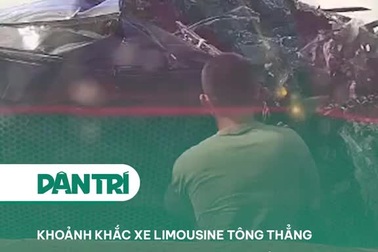 Khoảnh khắc xe limousine tông thẳng vào đuôi xe tưới cây trên cao tốc