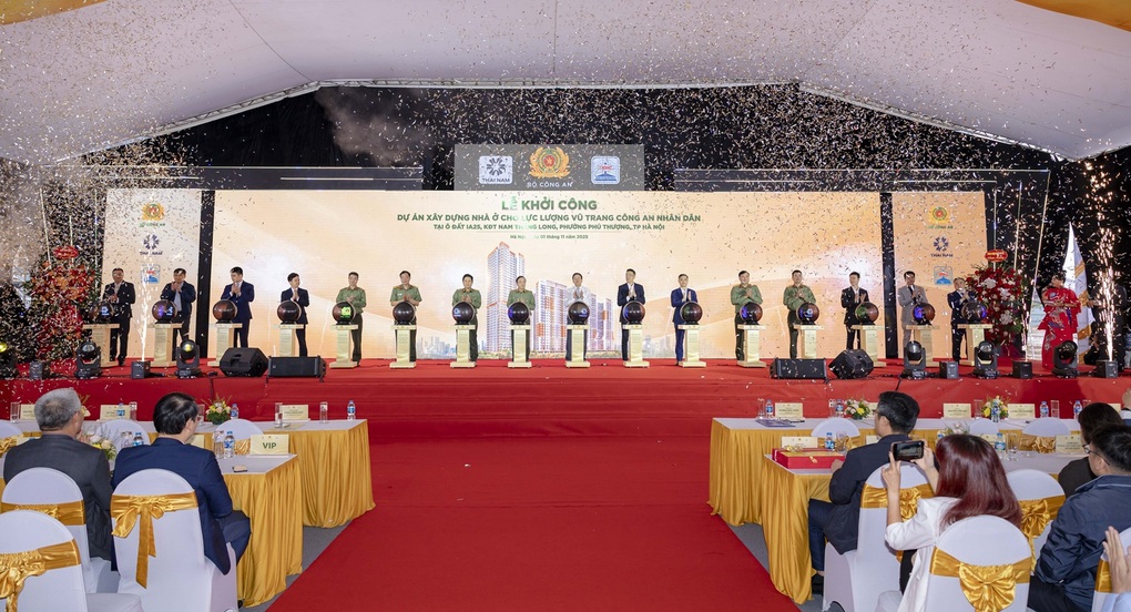 Khởi công dự án IA25 Nam Thăng Long dành cho cán bộ chiến sĩ công an nhân dân - 1 Khởi công dự án IA25 Nam Thăng Long dành cho cán bộ chiến sĩ công an nhân dân - 1