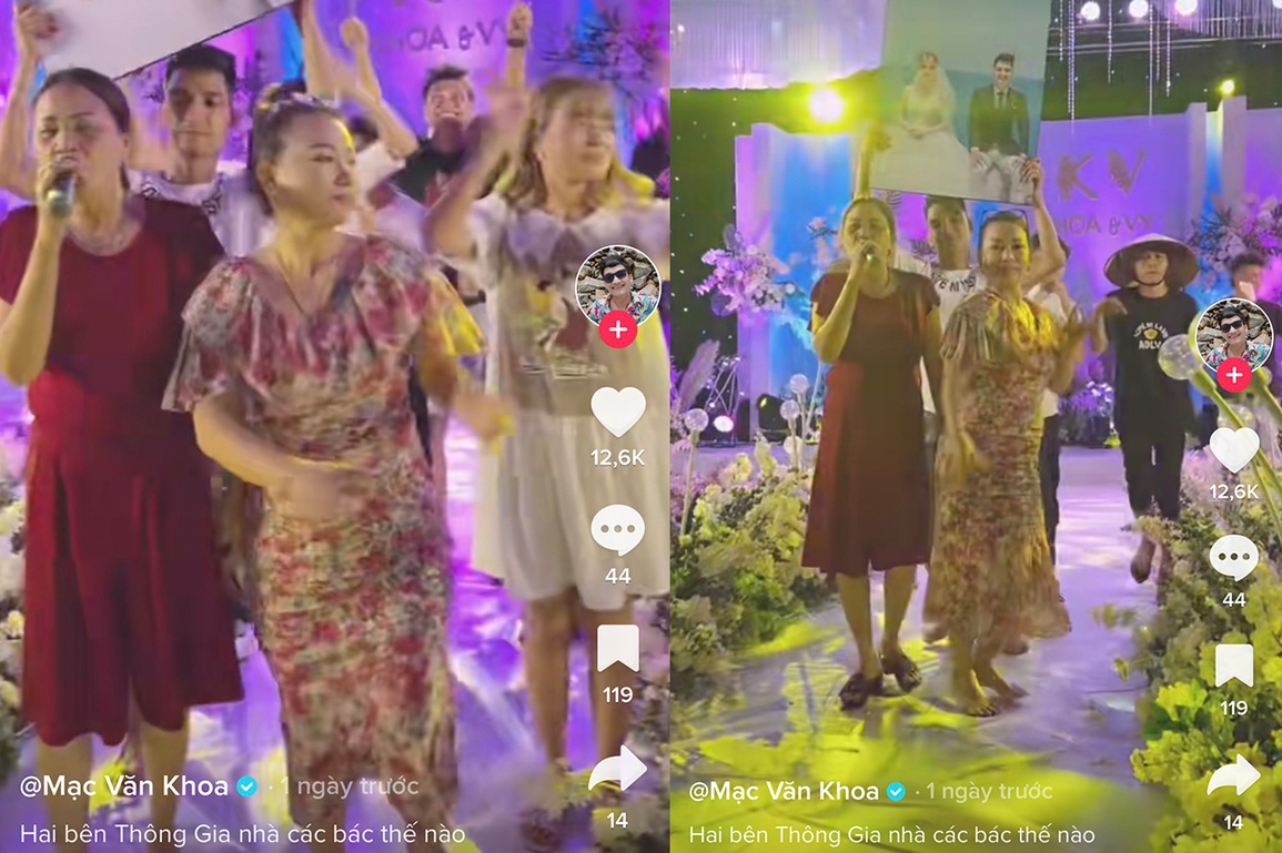 Clip hai bà sui quẩy cực sung trong đám cưới Mạc Văn Khoa gây sốt - 1 Clip hai bà sui quẩy cực sung trong đám cưới Mạc Văn Khoa gây sốt - 1