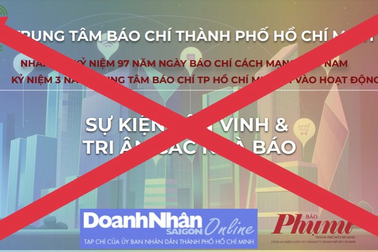 Thông tin kêu gọi "tài trợ tri ân nhà báo" là giả mạo