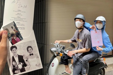 Hé lộ thiệp cưới độc đáo của Diệu Nhi và Anh Tú