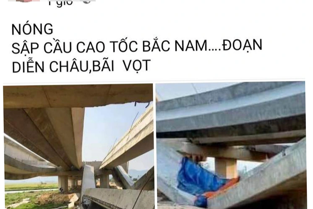 Thực hư hình ảnh dầm cầu thuộc cao tốc Bắc - Nam gãy đôi - 2 Thực hư hình ảnh dầm cầu thuộc cao tốc Bắc - Nam gãy đôi - 2